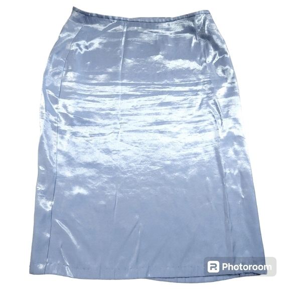 Alex Evenings 90s Y2K Vintage Iridescent Midi Skirt sz 12P - Picture 1 of 8